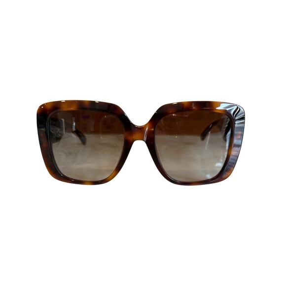 Longchamp Sunglasses Havana Square Tortoise Shell #713S - Picture 1 of 7